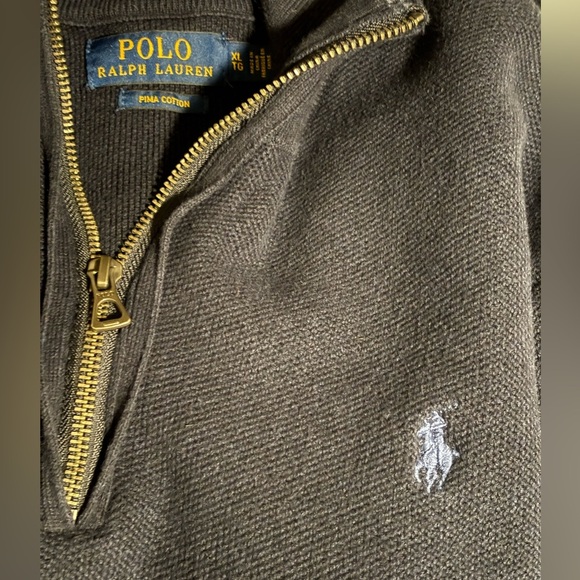 Ralph Lauren Kids XL Dark Blue Zip-Up Sweater - Picture 7 of 7